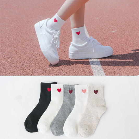 Pack coeur - 5 paires en coton